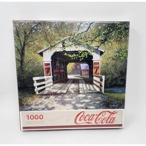 Coca Cola "The Covered Bridge" 1000 Piece Jigsaw Puzzle Jim Morrison Art Sealed